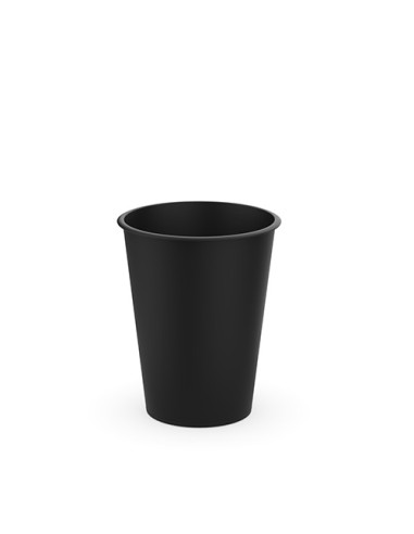 Vasos reutilizables e irrompibles de plástico negro 280 ml Ø 8 cm