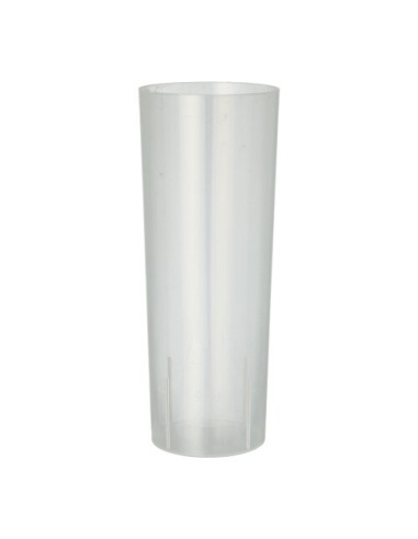 Vasos de tubo reutilizables e irrompibles plástico PP traslucido 300ml
