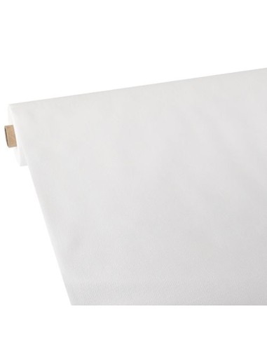Manteles de papel tejido sin tejer color blanco 25 x 1,18 m