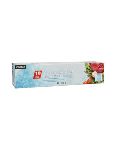Sacos para freezer plástico cor transparente 60 x 40 cm 10l em caixa