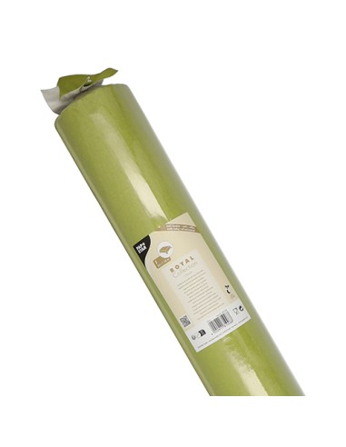 Mantel de papel verde oliva en rollo PV tisú Mix Royal Collection 20 x 1,18 m