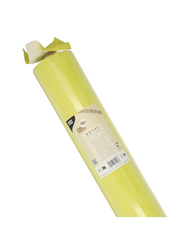 Mantel de papel verde limón en rollo PV tisú Mix Royal Collection 20 x 1,18 m