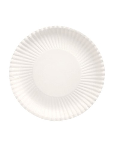 Pratos de cartão fundos Ø 22 cm cor branco Pure