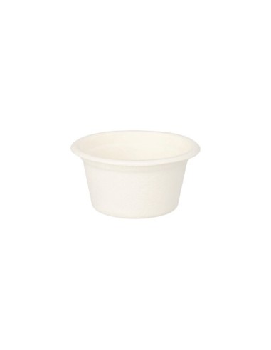 Tarrinas salseras compostables caña azúcar blanco 60 ml Pure