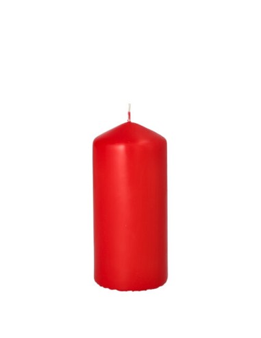 Vela de taco decorativa parafina roja Ø 60 x 130 mm