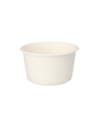 Tigelas de sopa compostáveis en cana de açúcar 350 ml cor branco Pure