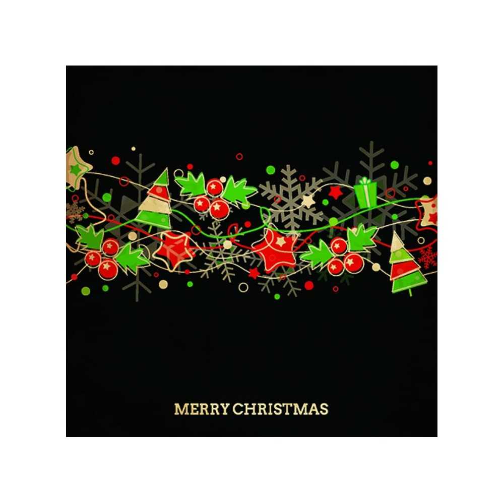 Guardanapos de papel decorados Natal cor preto 33 x 33 cm