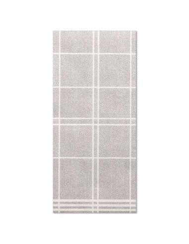 Servilletas de papel aspecto tela a cuadros Royal Collection Kitchen Craf  pliegue1/6 gris