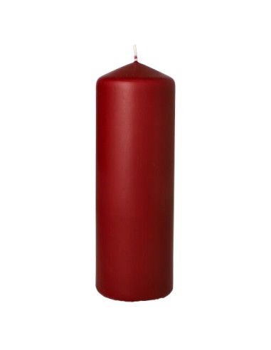 Velas de taco cor borgonha Ø 70 x 200 mm