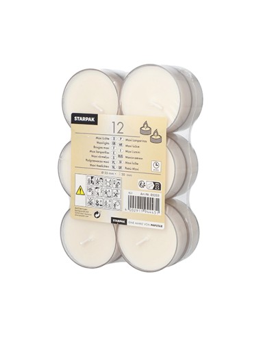 Velas lamparina cor branco maxi grandes Ø 55 mm