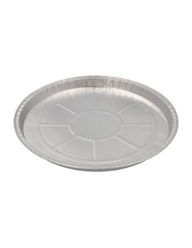 Bandejas de aluminio para horno redondas desechables Ø 25 x 1,5 cm