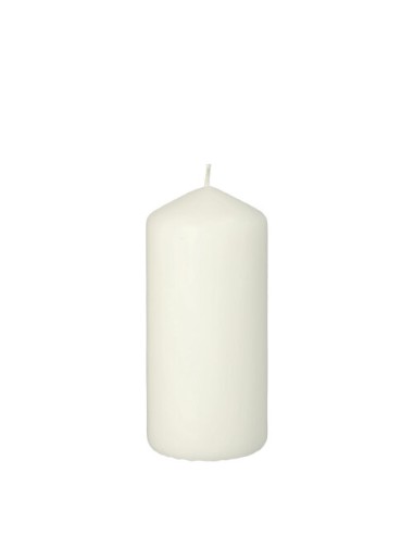 Vela de taco em parafina cor branco Ø 60 x 130 mm