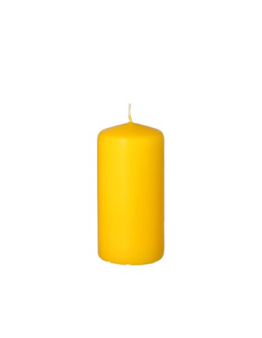 Velas de taco decorativas cor amarelo dourado Ø 50 x 100 mm