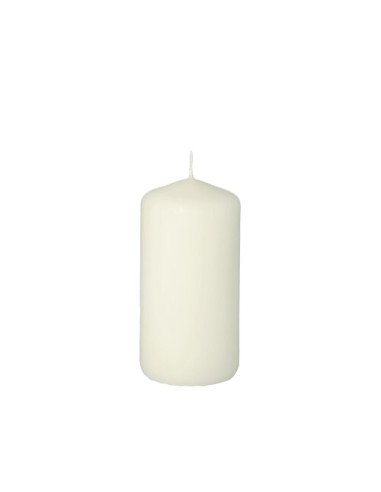 Vela de taco cor branco para decoração Ø 50 x 100 mm