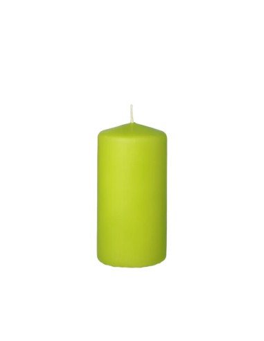 Vela de taco decorativa cor verde kiwi  Ø 50 x 100 mm