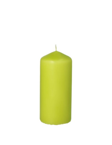 Vela de taco em parafina verde kiwi Ø 60 x 130 mm