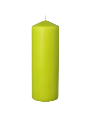 Velas de taco cor verde kiwi  Ø 70 x 200 mm