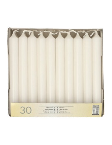 Velas de mesa cor branco decoração Ø 2,1 x 19,6 cm