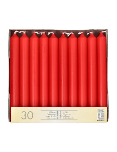 Velas de mesa cor vermelho decoração Ø 2,1 x 19,6 cm