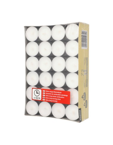 Velas lamparina cor branco combustão extra longa  Ø 39 x17,5 mm