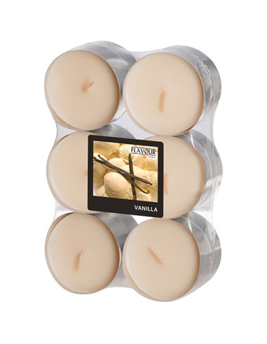 Velas lamparinas aromáticas baunilha cor creme maxi Ø 58 x24 mm