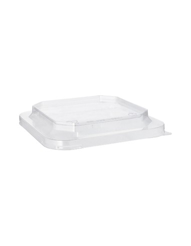 Tampas de plástico PET transparente  para caixas de cartão quadradas 16,2 x 16,2 cm