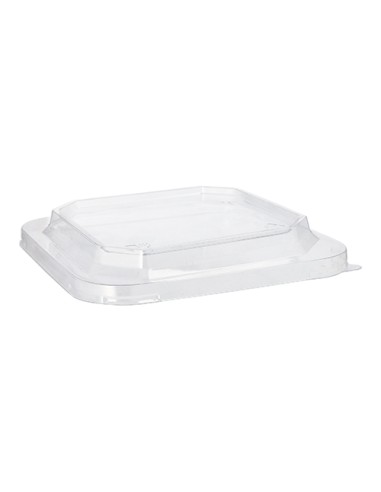 Tampas de plástico PET transparente  para caixas de cartão quadradas 18 x 18 cm