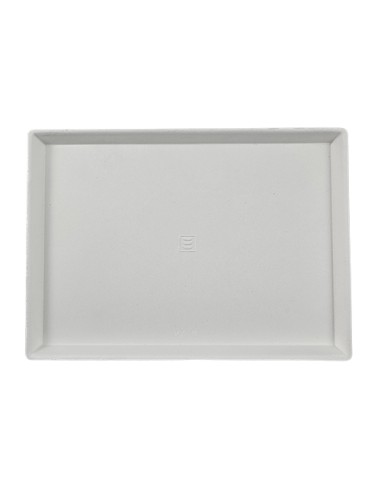 Platos de caña de azúcar rectangulares 17,5 x 12,5 cm "Cella" blanco