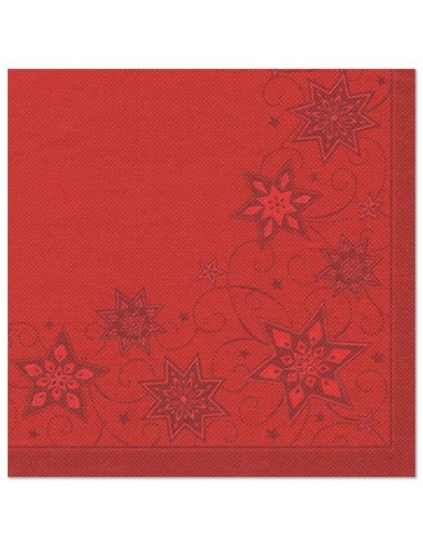 Guardanapos papel decorados natal Just Star vermelho Royal Collection 40 x 40 cm