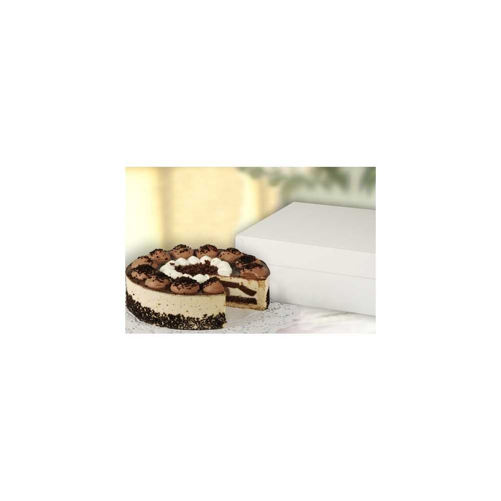 10 Boites A Gateaux En Carton Avec Couvercles Rectangulaire 30 Cm X 30 Cm X 10 Cm Blanches