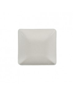 Platos cuadrados pequeños para tapas caña azúcar blanco Pure