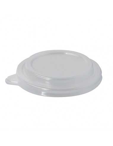 Tampas saladeiras redondas plástico transparente Ø 12,5 cm
