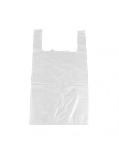 Bolsas de plástico blanco con asas HDPE 48 x 27 x 12 cm