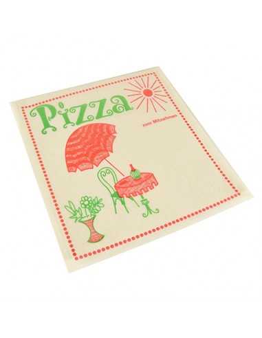 Bolsas papel antigrasa pizza impresas 30 x 30 cm
