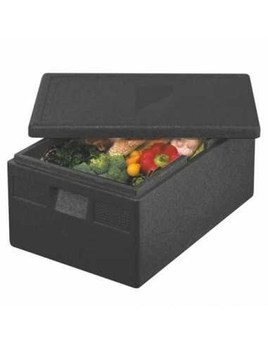 Caixa isotérmicas Euro-Norm transporte comida 68,5 x 48,5 x 36 cm cor preto