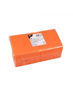Servilletas de papel coctel en color naranja 24 x 24 cm
