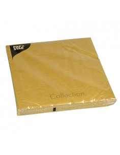 Servilletas de papel color dorado 3 capas 40 x 40 cm
