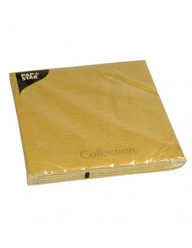 Guardanapos de papel cor ouro  33 x 33 cm Color Collection