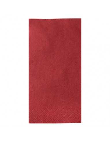 Servilletas papel rojo hostelería Pliegue 1/8 40 x 40cm