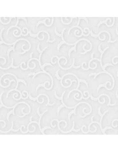 Servilletas papel decoradas blanco 40 x 40 cm Royal Collection Casali