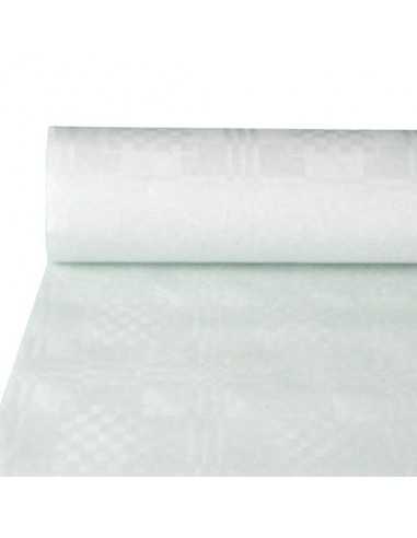 Rollo mantel papel blanco gofrado damasco hostelería 50 x 0,8 m