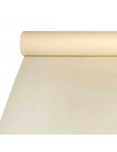 Mantel hostelería papel aspecto tela Airlaid color crema 20 x 1,2 m