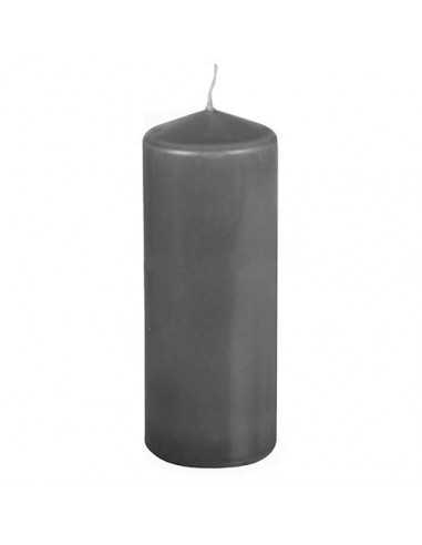 Vela de taco color gris para decoración Ø 69 x 180 mm