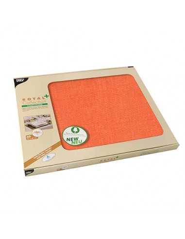 Mantelitos individuales papel lavables color naranja Royal Collection Plus 30 x 40cm