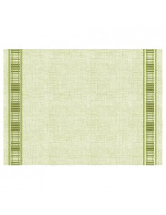 Mantelitos individuales papel aspecto tela color verde Gourmet 30 x 40 cm Soft Selection Plus