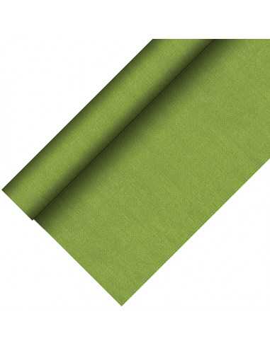 Toalha de mesa papel verde azeitona tipo tecido Royal Collection Plus 20 x 1,18 m