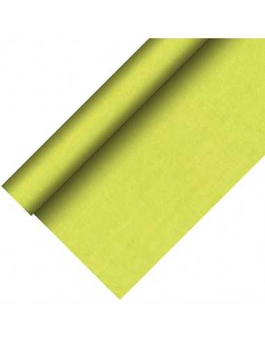 Toalha de mesa papel aspecto tecido verde limão Royal Collection Plus 20 x 1,18 m