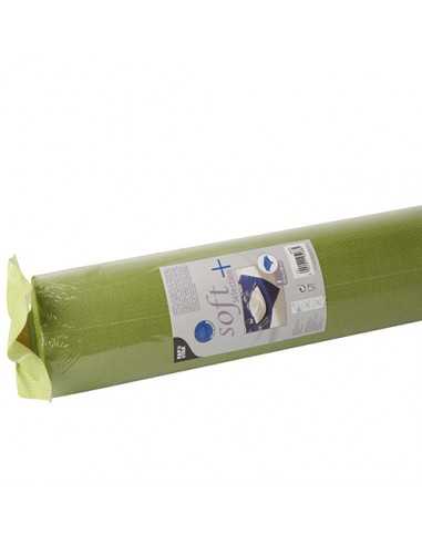 Mantel papel aspecto tela verde oliva Soft Selection Plus 25 x 1,18 m