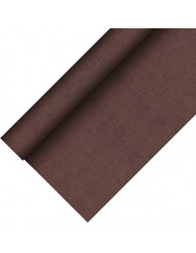 Toalha de mesa papel castanho escuro tipo tecido Royal Collection Plus 20 x 1,18 m