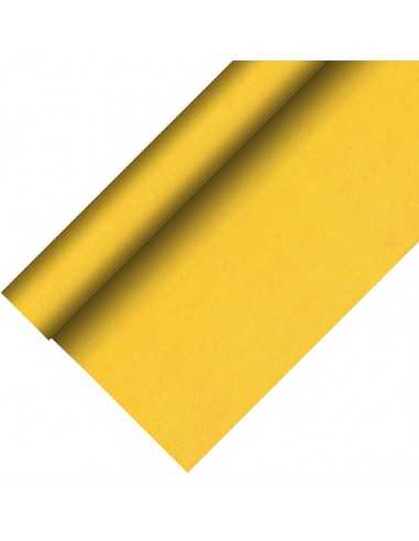 Toalha de mesa papel amarelo tipo tecido Royal Collection Plus 20 x 1,18 m